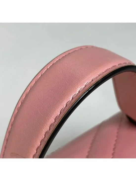Gucci GG Marmont 2-Way Chain Shoulder Bag Double Leather Pink - Picture 7 of 9